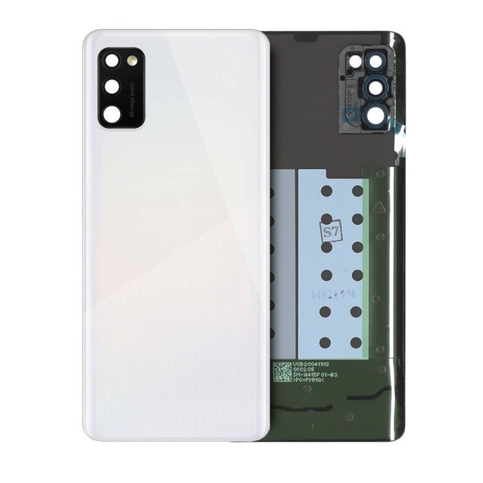 Rückglas mit Kameralinse für Galaxy A41 (Service Pack) (Prism Crush Silver)