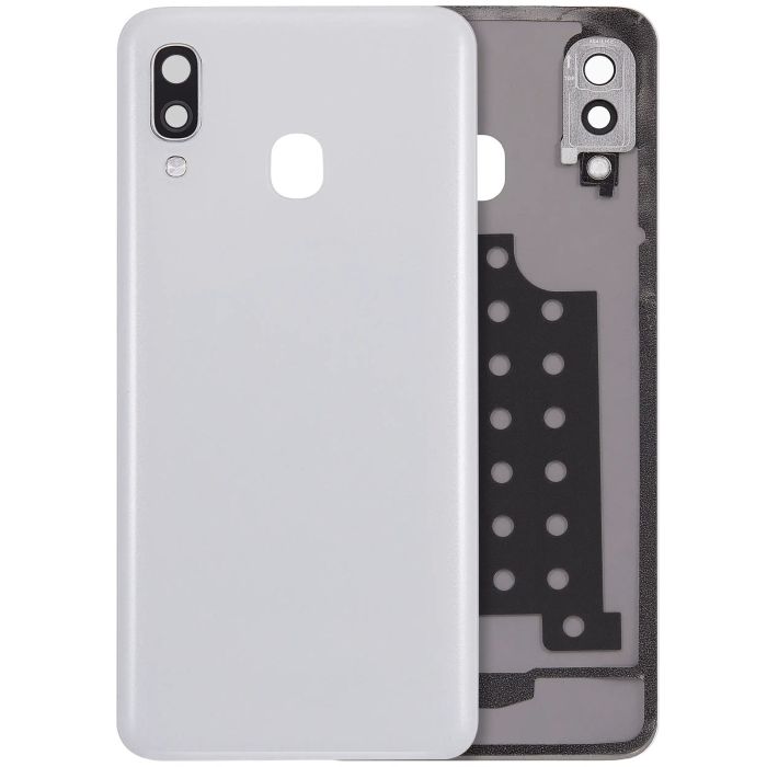Rückglas mit Kameralinse für Galaxy A40 (A405/ 2019) (Aftermarket Plus) (Weiß)