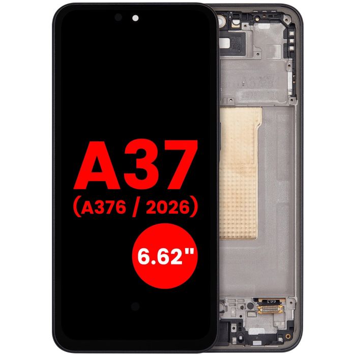 OLED Display mit Rahmen für Galaxy A37 5G (A376/ 2026) (6.62") (Charkoal)