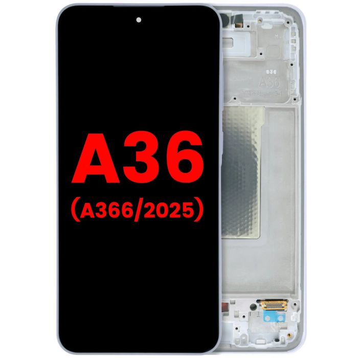 OLED Display mit Rahmen für Galaxy A36 5G (A366/ 2025) (Lavendel)