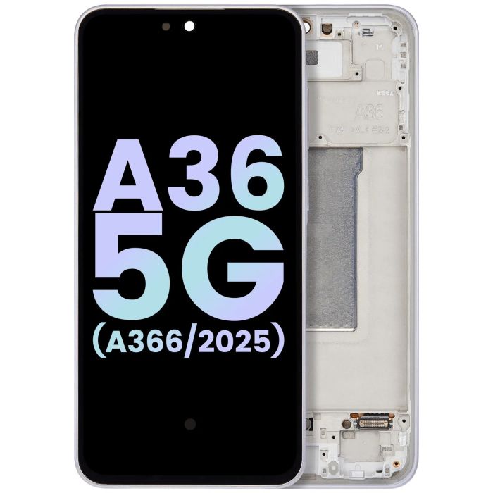 OLED Display mit Rahmen für Galaxy A36 5G (A366/ 2025) (Service Pack) (Lavendel)