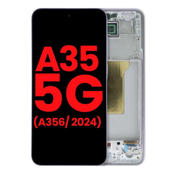 OLED Display mit Rahmen für Galaxy A35 5G (A356/ 2024) (Lilac)