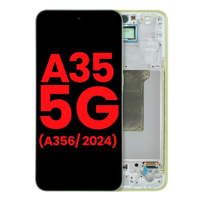 OLED Display mit Rahmen für Galaxy A35 5G (A356/ 2024) (Lemon)