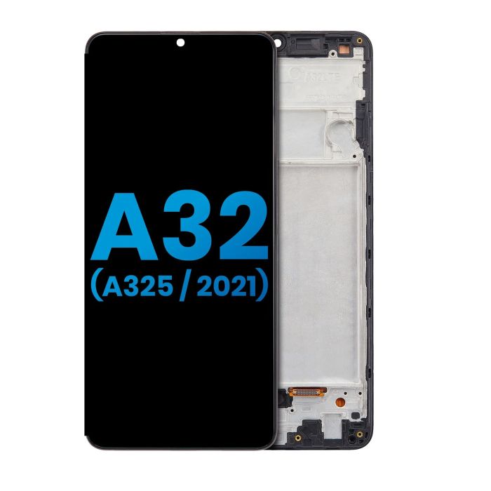 LCD Display mit Rahmen (ohne Fingerabdruck Sensor) für Galaxy A32 4G