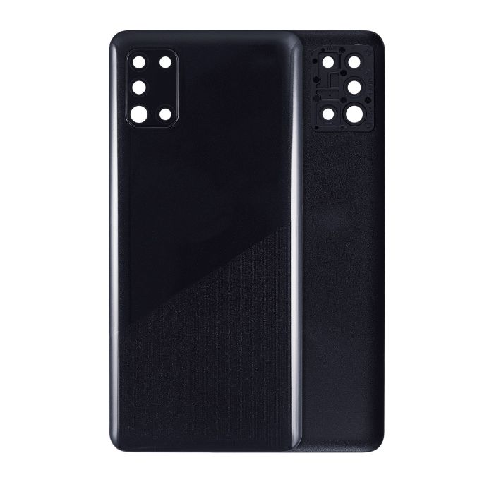Rückglas mit Kameralinse für Galaxy A31 (A315/ 2020) (Prism Crush Black)