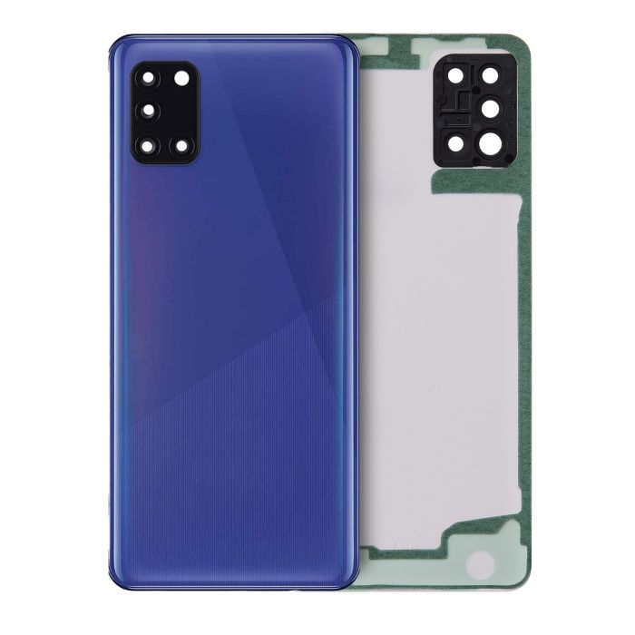 Rückglas mit Kameralinse für Samsung Galaxy A31 (Service Pack) (Blau)