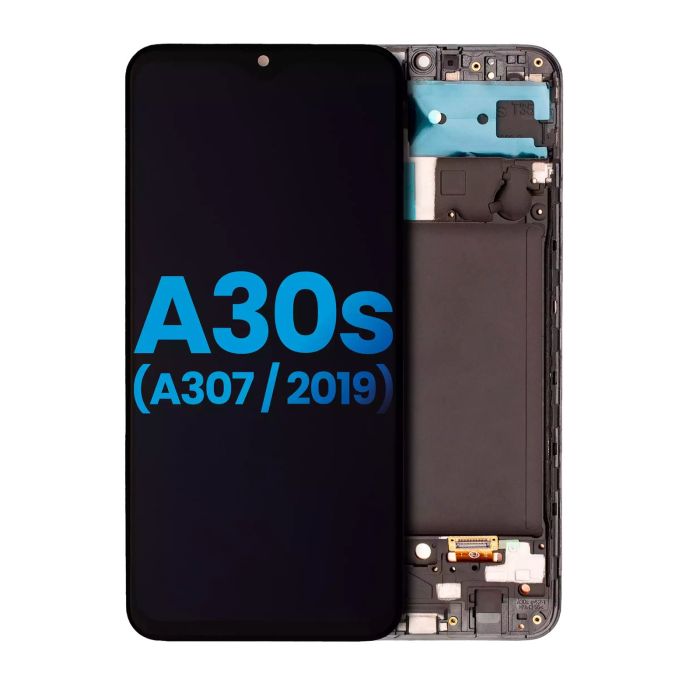 LCD Display mit Rahmen (ohne Fingerabdruck Sensor) für Galaxy A30s (A307/ 2019)