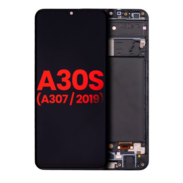 OLED Display mit Rahmen für Galaxy A30s (A307/ 2019) (All Colors)