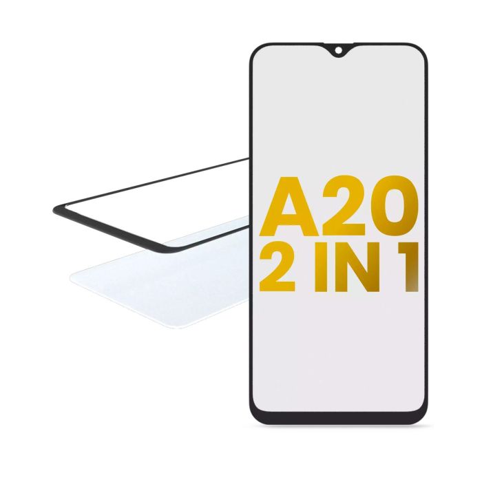 2 in 1 Front Glas mit OCA vormontiert für Samsung Galaxy A20 (A205/ 2019)