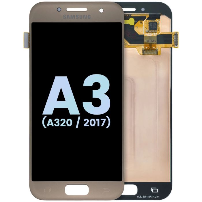 OLED Display ohne Rahmen für Galaxy A3 (A320/ 2017) (Service Pack) (Gold Sand)