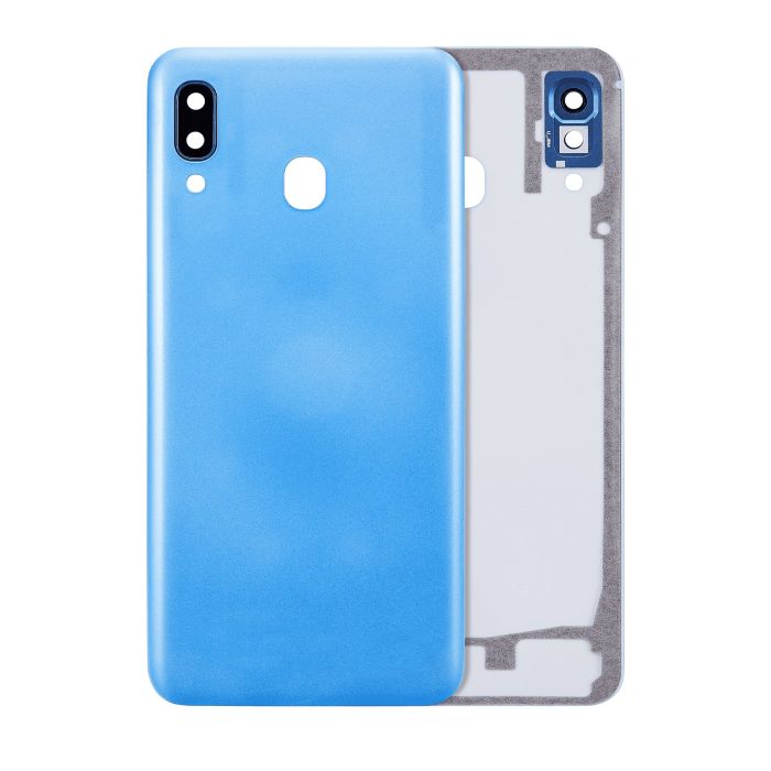 Rückglas mit Kameralinse für Galaxy A30 (A305/ 2019) (Aftermarket Plus) (Blau)