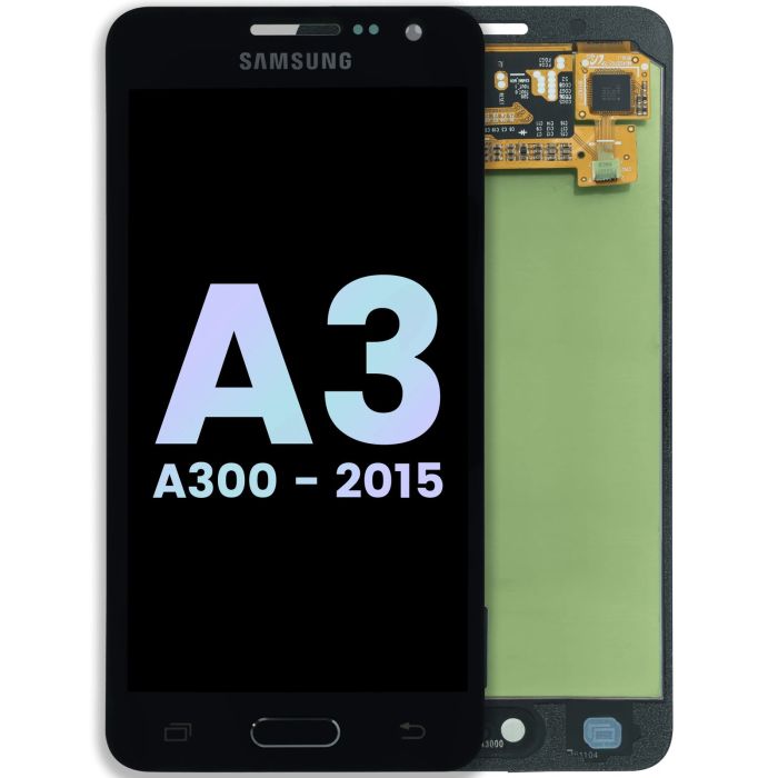 LCD Display ohne Rahmen für Galaxy A3 (A300/ 2015) (Service Pack) (Schwarz)