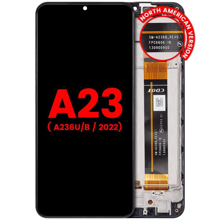 LCD Display mit Rahmen für Galaxy A23 5G (A236U/B/ 2022)