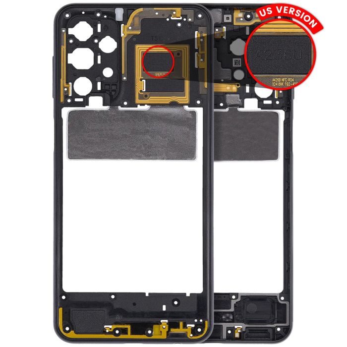 Mittelrahmen für Samsung Galaxy A23 5G (A236U/ 2022) (US Version) (Schwarz)