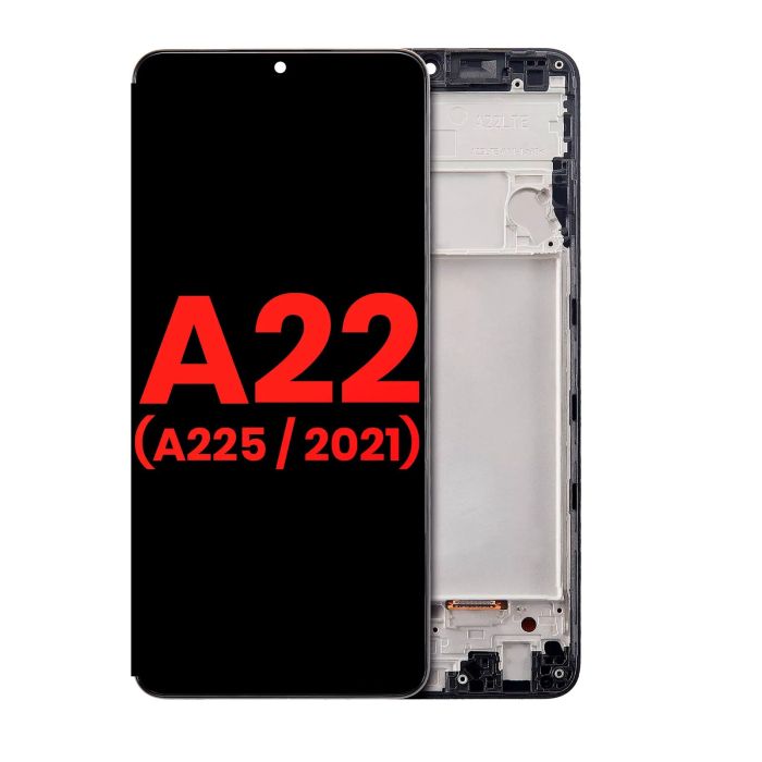 OLED Display mit Rahmen für Galaxy A22 4G (A225/ 2021) (All Colors)