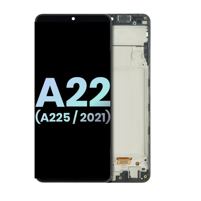 OLED Display mit Rahmen für Galaxy A22 4G (A225/ 2021) (Service Pack)