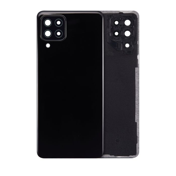 Rückglas mit Kameralinse für Galaxy A22 4G (A225/ 2021) (Schwarz)