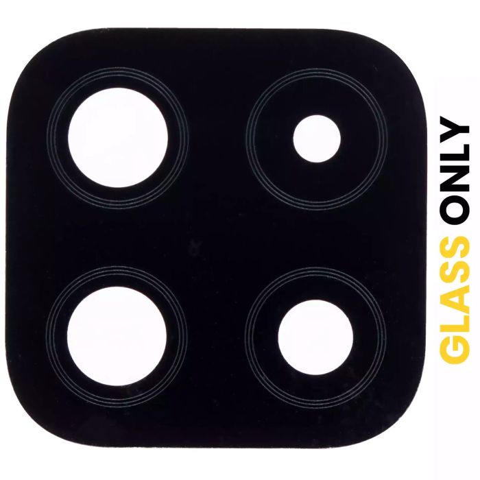 Rückkamera-Linse (nur Glas) mit Kleber für Galaxy A22 5G (A226/ 2021) (Schwarz)