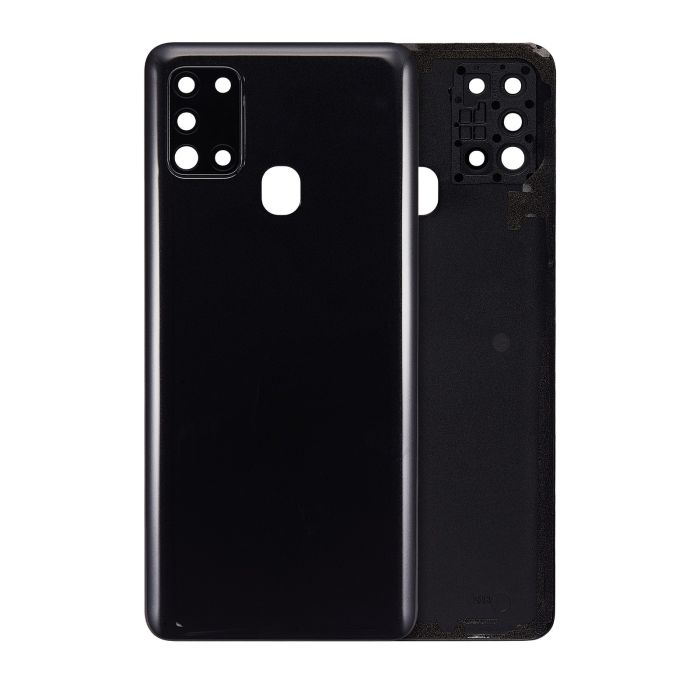 Rückglas mit Kameralinse für Galaxy A21S (A217/ 2020) (Schwarz)