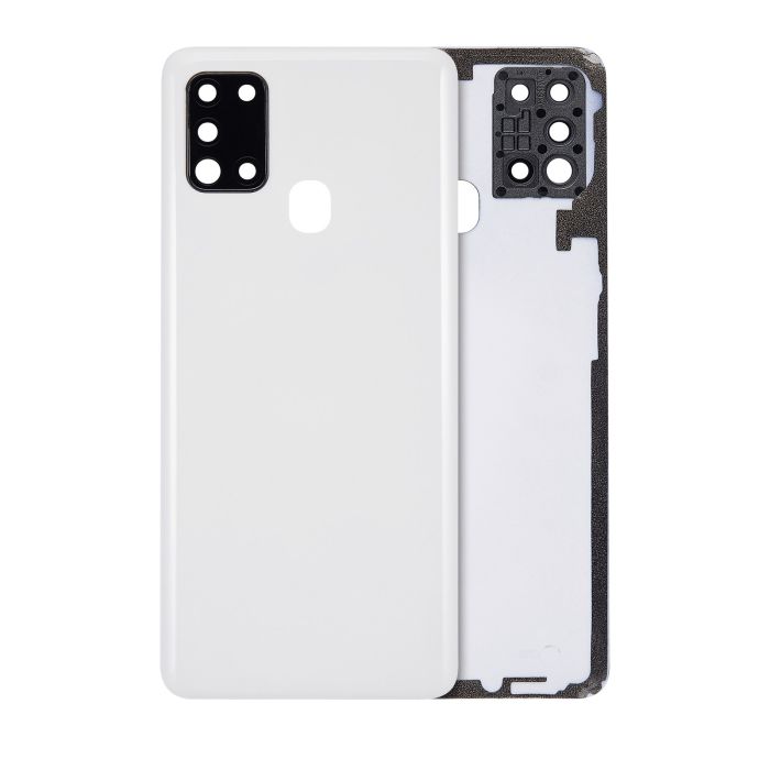 Rückglas mit Kameralinse für Galaxy A21S (A217/ 2020) (Aftermarket Plus) (Weiß)