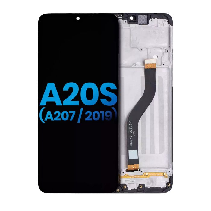 LCD Display mit Rahmen für Galaxy A20s (A207/ 2019) (Aftermarket Incell)