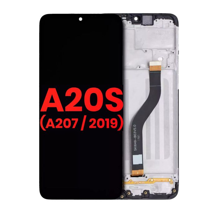 LCD Display mit Rahmen für Galaxy A20s (A207/ 2019) (All Colors)