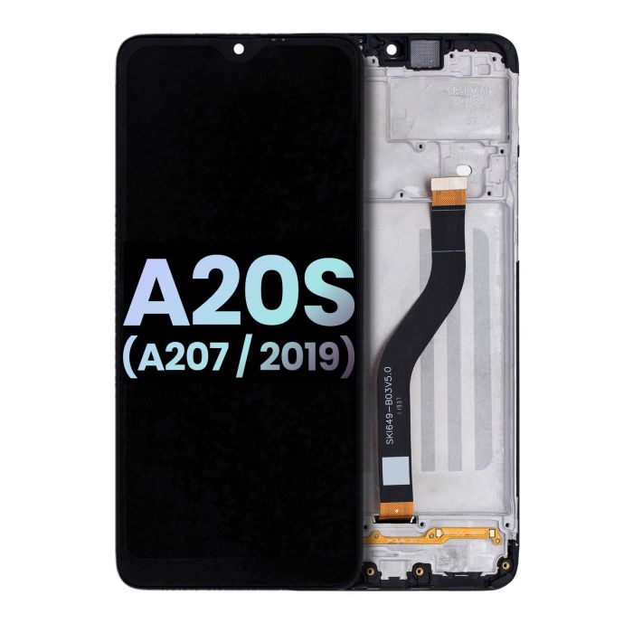 LCD Display mit Rahmen für Galaxy A20s (A207/ 2019) (Service Pack) (All Colors)