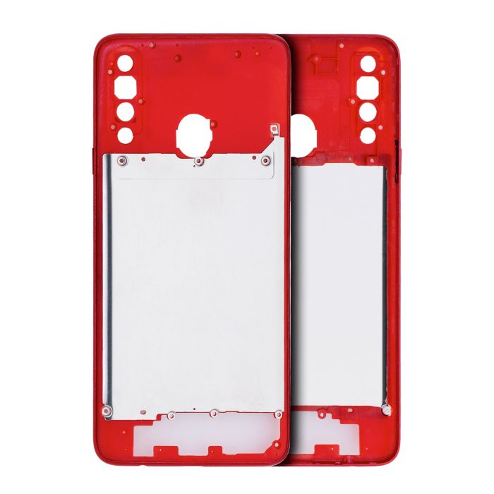 Mittelrahmen für Samsung Galaxy A20S (Rot)