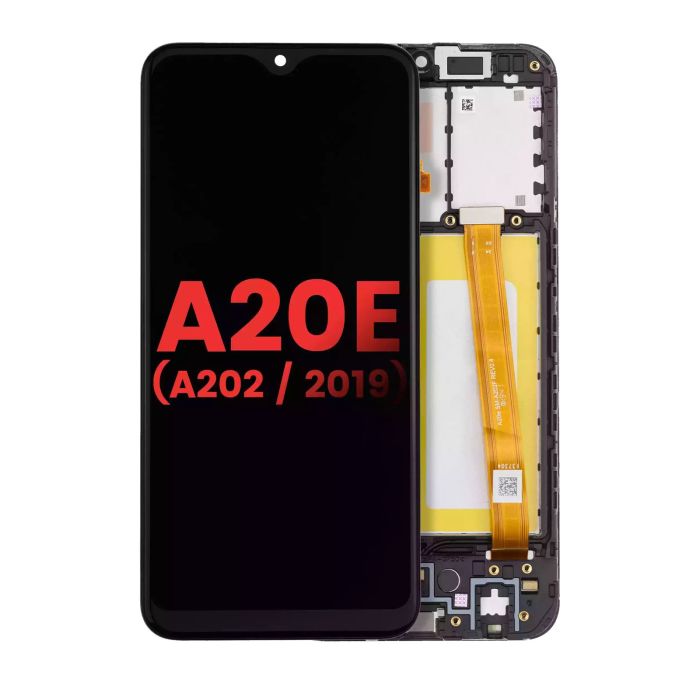 LCD Display mit Rahmen für Galaxy A20e (A202/ 2019) (All Colors)