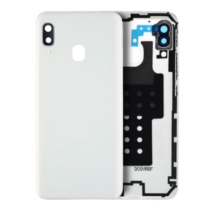Rückglas mit Kameralinse für Samsung Galaxy A20E (Service Pack) (Weiß)