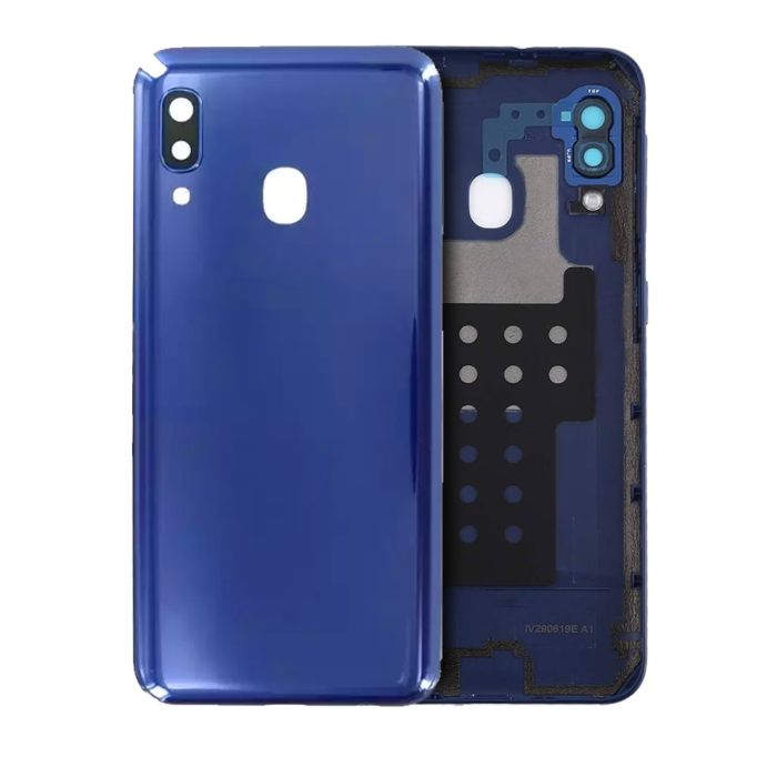 Rückglas mit Kameralinse für Samsung Galaxy A20E (Service Pack) (Blau)