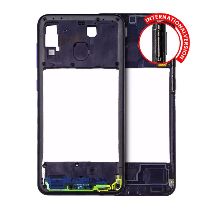 Mittelrahmen für Galaxy A20 (A205/ 2019) (Aftermarket Plus) (Tiefblau)
