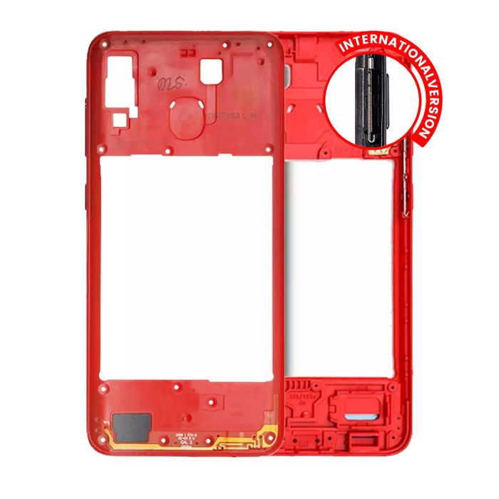 Mittelrahmen für Samsung Galaxy A20 (A205/ 2019) (Internationale Version) (Rot)