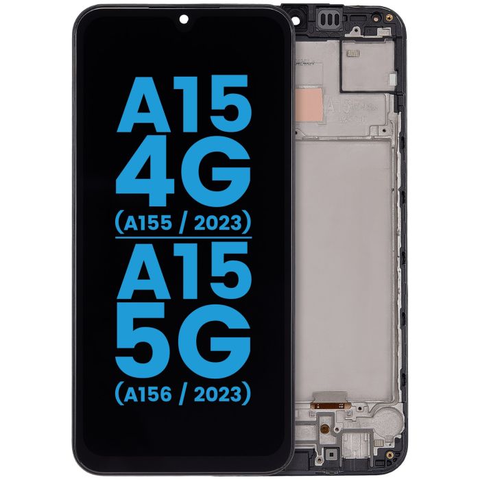 LCD Display mit Rahmen für Galaxy A15 4G (A155/ 2023)/ A15 5G (A156/ 2023)