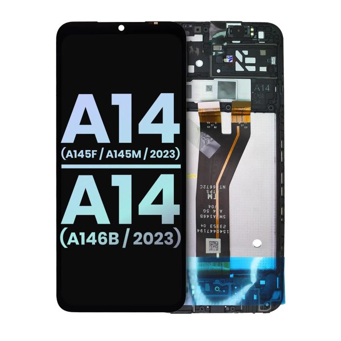 LCD Display mit Rahmen für Galaxy A14 4G (A145F/ A145M/ 2023)/ A14 5G