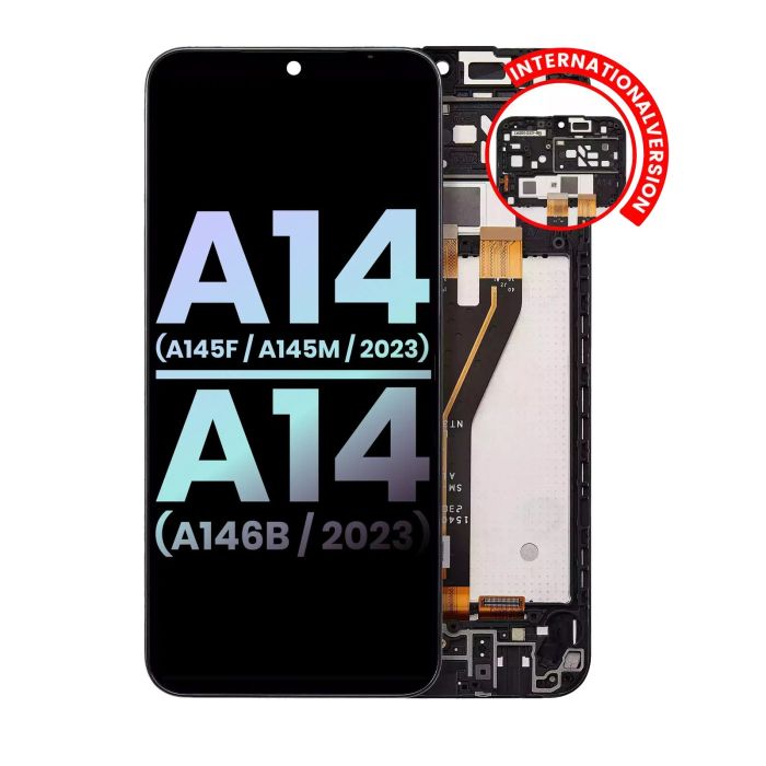LCD Display mit Rahmen für Galaxy A14 4G (A145F/ A145M/ 2023) (A146B/ 2023)