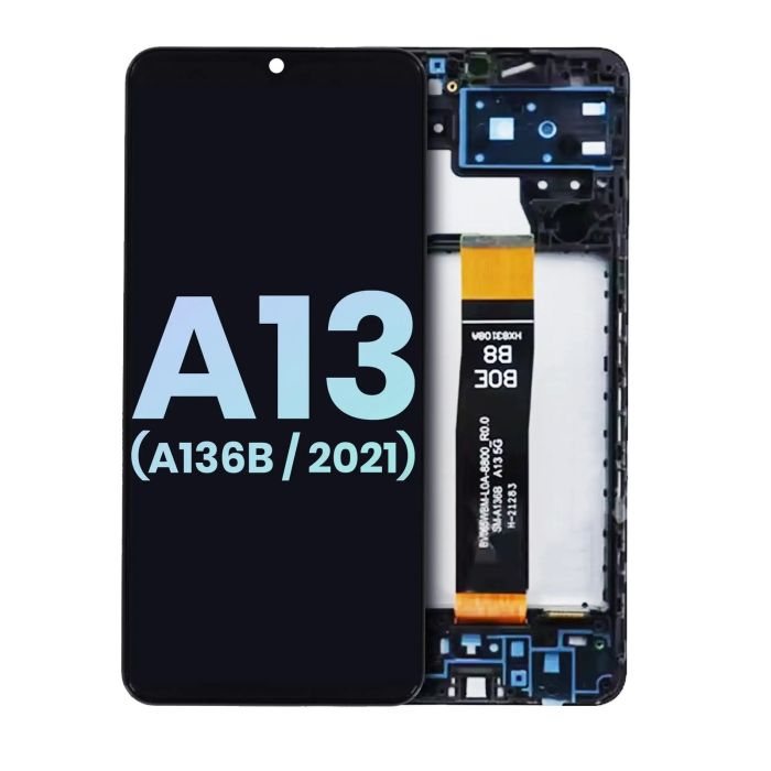 LCD Display mit Rahmen für Galaxy A13 5G (A136B/ 2021) (Service Pack)