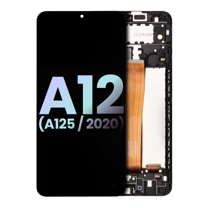 LCD Display mit Rahmen für Galaxy A12 (A125/ 2020) (Service Pack) (All Colors)