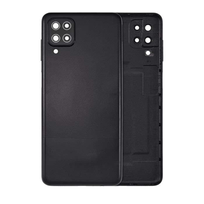 Rückglas mit Kameralinse für Galaxy A12 (A125/ 2020) (Schwarz)