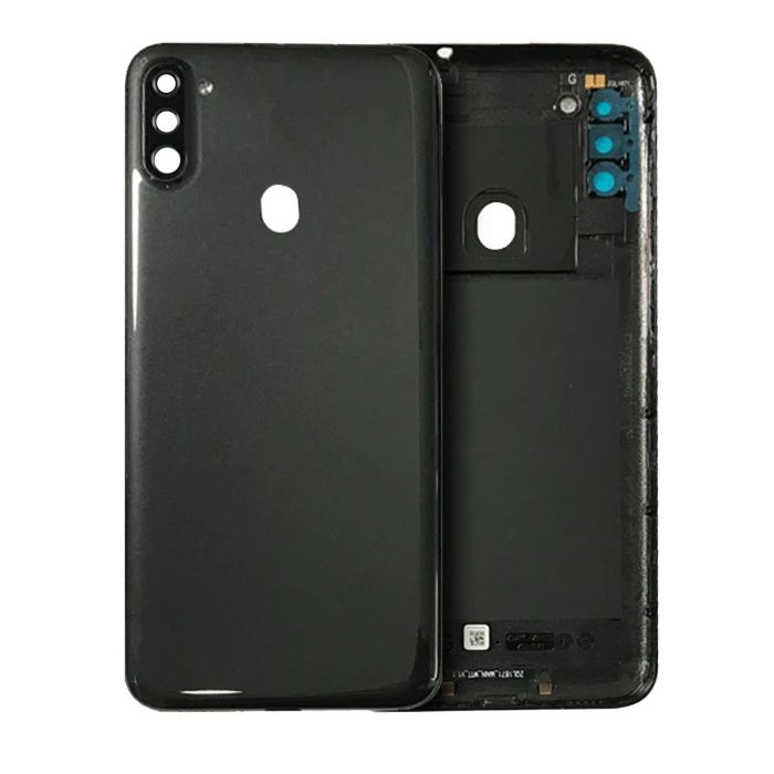Rückglas mit Kameralinse Samsung Galaxy A11 (A115/ 2020) (Schwarz)