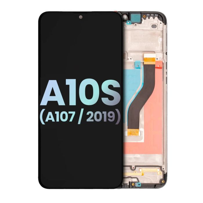 LCD Display mit Rahmen für Galaxy A10s (A107/ 2019) (Service Pack) (All Colors)