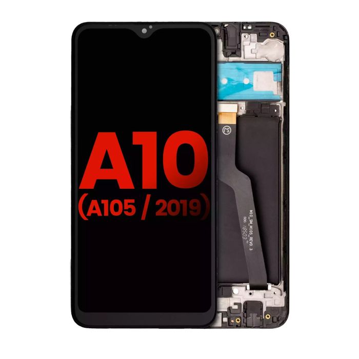LCD Display mit Rahmen für Galaxy A10 (A105/ 2019) (Single Card Version)