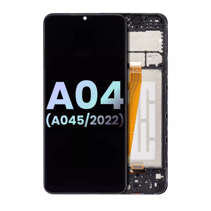 LCD Display mit Rahmen für Galaxy A04 (A045/ 2022) (Service Pack) (All Colors)