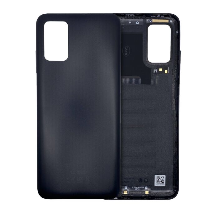 Rückglas mit Kameralinse für Galaxy A03S (A037M) (Service Pack) (Schwarz)