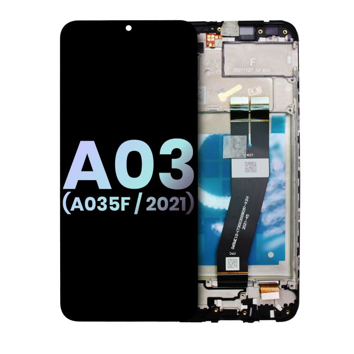 LCD Display mit Rahmen für Galaxy A03 (A035F/ 2021) (Service Pack) (All Colors)