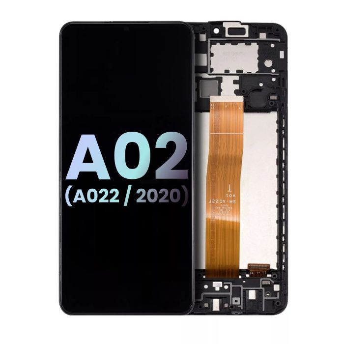 LCD Display mit Rahmen für Galaxy A02 (A022/ 2022) (Service Pack) (All Colors)
