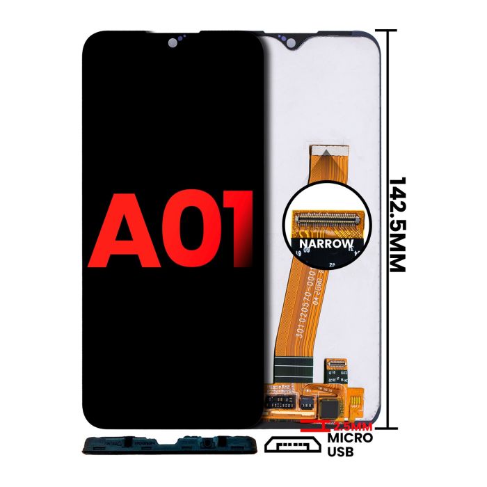 LCD Display ohne Rahmen für Galaxy A01 (Global Model) (Micro USB Rahmen)