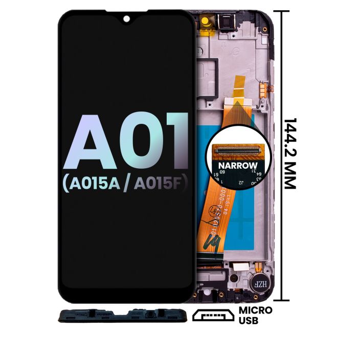 LCD Display mit Rahmen für Galaxy A01 (A015A/ A015F)