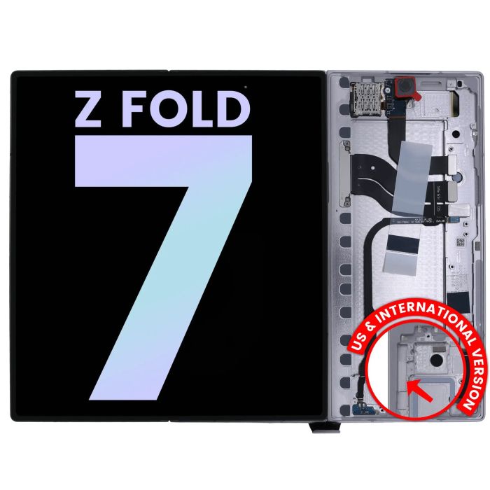Innen OLED Display mit Rahmen für Galaxy Z Fold 7 5G (Silver Shadow)