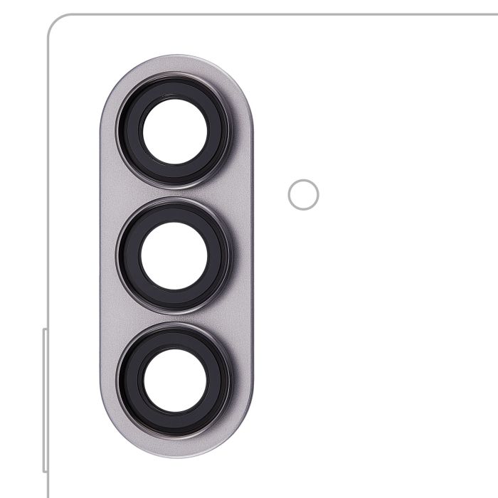 Rückkamera-Linse mit Rahmen Ring für Galaxy Z Fold 7 (F966) (Silver Shadow)